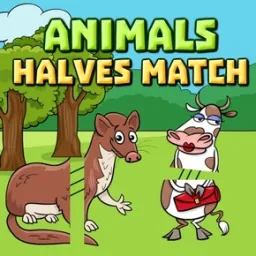 Animals Halves Match